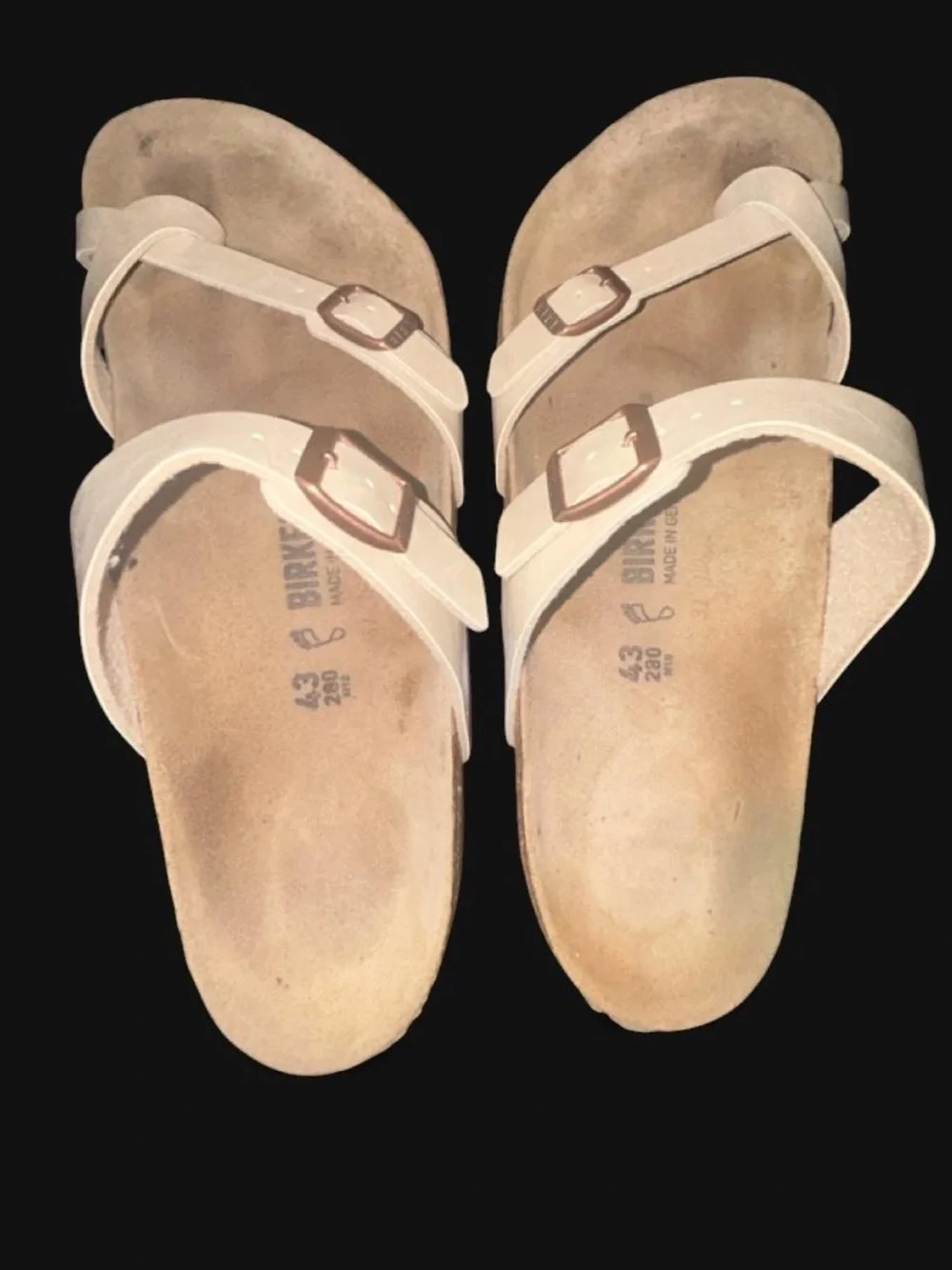 Birkenstock Mayari Iridescent Cream Sandals